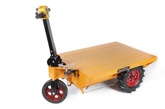 Small Mortar Rendering Machine , Construction Machinery Wheel Trolley Electric Pallet Mobile Cart
