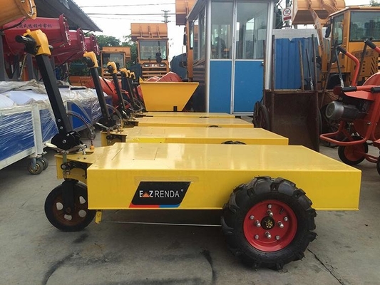 Small Mortar Rendering Machine , Construction Machinery Wheel Trolley Electric Pallet Mobile Cart